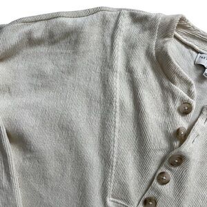 Madewell Cream Long Sleeve Henley Top